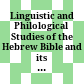 Linguistic and Philological Studies of the Hebrew Bible and its Manuscripts /