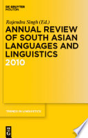Annual Review of South Asian Languages and Linguistics : : 2010 /