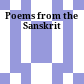 Poems from the Sanskrit