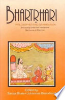 Bhartṛhari, philosopher and grammarian : proceedings of the first international conference on Bhartṛhari (University of Poona, January 6-8, 1992)