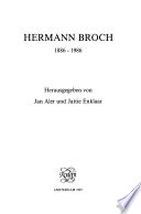 Hermann Broch 1886-1986 /