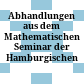 Abhandlungen aus dem Mathematischen Seminar der Hamburgischen Universität.