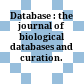 Database : : the journal of biological databases and curation.