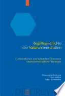 Begriffsgeschichte der Naturwissenschaften : : Zur historischen und kulturellen Dimension naturwissenschaftlicher Konzepte /