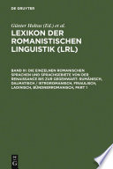 Lexikon der Romanistischen Linguistik (LRL).
