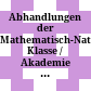 Abhandlungen der Mathematisch-Naturwissenschaftlichen Klasse / Akademie der Wissenschaften und der Literatur in Mainz
