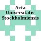 Acta Universitatis Stockholmiensis