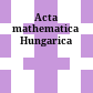 Acta mathematica Hungarica