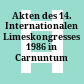 Akten des 14. Internationalen Limeskongresses 1986 in Carnuntum