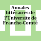 Annales littéraires de l'Universite de Franche-Comté