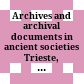 Archives and archival documents in ancient societies : Trieste, 30 september - 1 october 2011