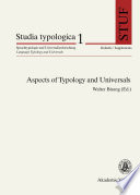Aspects of Typology and Universals /