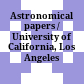 Astronomical papers / University of California, Los Angeles