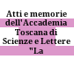 Atti e memorie dell'Accademia Toscana di Scienze e Lettere "La Colombaria"