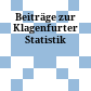 Beiträge zur Klagenfurter Statistik