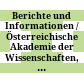 Berichte und Informationen / Österreichische Akademie der Wissenschaften, Institut für Kartographie