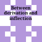Between derivation and inflection