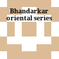 Bhandarkar oriental series