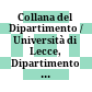 Collana del Dipartimento / Università di Lecce, Dipartimento di Beni Culturali, Settore Storico-Archeologico