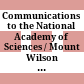 Communications to the National Academy of Sciences / Mount Wilson Solar Observatory, Carnegie Institution of Washington