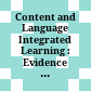 Content and Language Integrated Learning : : Evidence from Research in Europe /