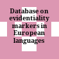 Database on evidentiality markers in European languages
