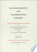 Die Handschriften der Stadtbibliothek Nürnberg