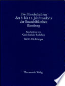 Die Handschriften des 8. bis 11. Jahrhunderts der Staatsbibliothek Bamberg