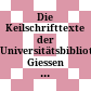 Die Keilschrifttexte der Universitätsbibliothek Giessen : unter Benutzung nachgelassener Vorarbeiten von Julius Lewy