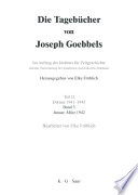 Die Tagebücher von Joseph Goebbels.
