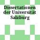 Dissertationen der Universität Salzburg