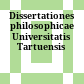 Dissertationes philosophicae Universitatis Tartuensis
