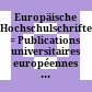 Europäische Hochschulschriften : = Publications universitaires européennes = European university studies