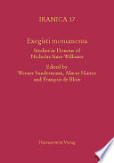 Exegisti monumenta : Festschrift in honour of Nicholas Sims-Wililams