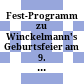 Fest-Programm zu Winckelmann's Geburtsfeier : am 9. December ...