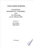 Festschrift für Roderich C. Thümmel zum 65. Geburtstag am 23.10.2020 /