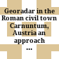 Georadar in the Roman civil town Carnuntum, Austria : an approach for archaeological interpretation of GPR data