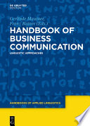 Handbook of Business Communication : : Linguistic Approaches /