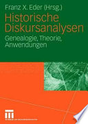 Historische Diskursanalysen : Genealogie, Theorie, Anwendungen