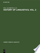 History of Linguistics, Vol. 2 /
