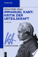 Immanuel Kant: Kritik der Urteilskraft /