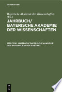 Jahrbuch/ Bayerische Akademie der Wissenschaften.