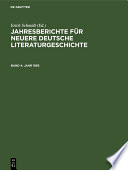 Jahresberichte für neuere deutsche Literaturgeschichte.