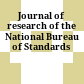 Journal of research of the National Bureau of Standards