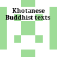 Khotanese Buddhist texts