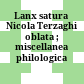 Lanx satura : Nicola Terzaghi oblata ; miscellanea philologica