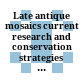 Late antique mosaics : current research and conservation strategies across the Mediterranean