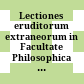 Lectiones eruditorum extraneorum in Facultate Philosophica Universitatis Carolinae Pragensis factae