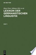Lexikon der Germanistischen Linguistik /