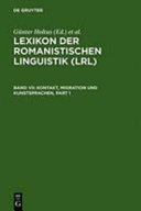 Lexikon der romanistischen Linguistik : (LRL)